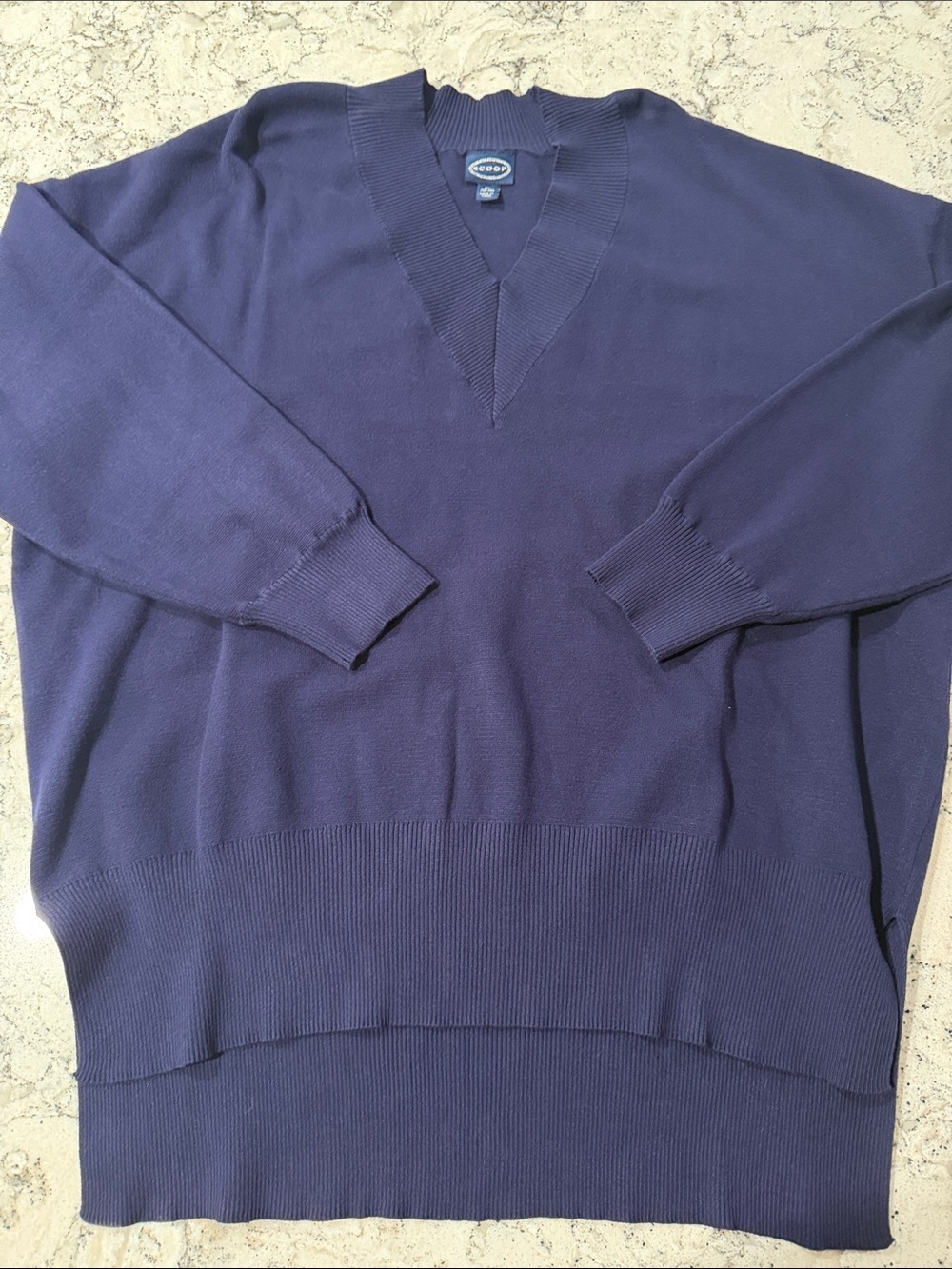 Scoop Women’s Navy V-Neck Sweater